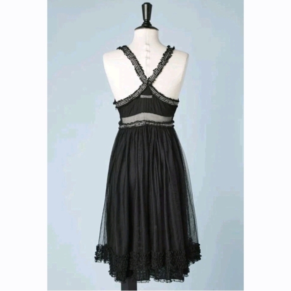 2000's RARE Vintage Jean Paul Gaultier La Sensualite Black Tulle Dress US 10-12 - Picture 4 of 8